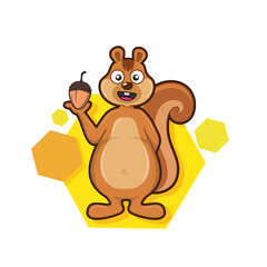 Squirrel Mascot Logo Template for kids