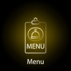 fast food menu line neon icon. Element of food illustration icon. Signs and symbols can be used for web, logo, mobile app, UI, UX