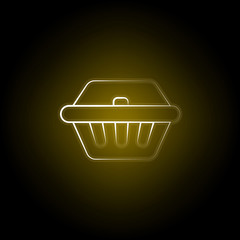 fast food line neon icon. Element of food illustration icon. Signs and symbols can be used for web, logo, mobile app, UI, UX