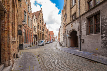 Naklejka na ściany i meble Street in Bruges (Belgium).