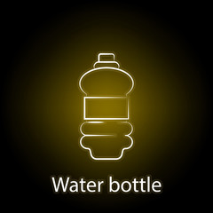 fast food water bottle line neon icon. Element of food illustration icon. Signs and symbols can be used for web, logo, mobile app, UI, UX