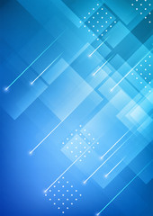 Abstract geometric shapes on blue background