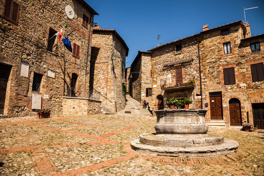 Ancient village Castiglione d’Orcia in Tuscany - Italy.