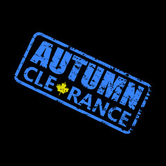Autumn clearance rubber stamp, end season sell-out