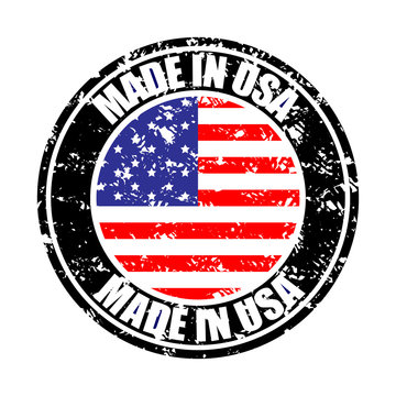 Made in USA, colored rubber stamp