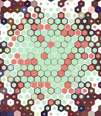 Honeycomb Dark green, grid seamless background or Hexagonal cell