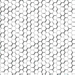 Honeycomb Light Grey, Silver, grid seamless background or Hexagonal cell