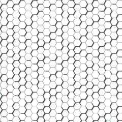Honeycomb Light Grey, Silver, grid seamless background or Hexagonal cell