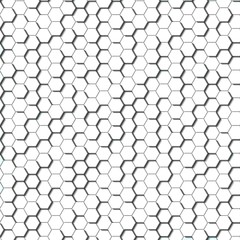 Naklejka premium Honeycomb Light Grey, Silver, grid seamless background or Hexagonal cell