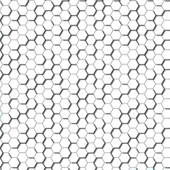 Honeycomb Light Grey, Silver, grid seamless background or Hexagonal cell