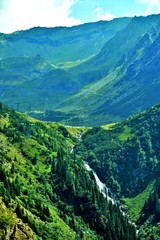 Fototapeta premium Balea waterfall seen from above