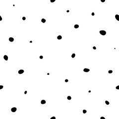 Polka dots abstract seamless pattern. Hand painted seamless spots backdrop. Vector background