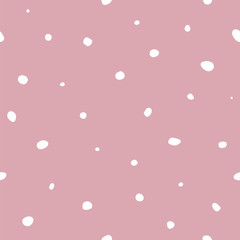 Polka dots abstract seamless pattern. Hand painted seamless spots backdrop. Vector background