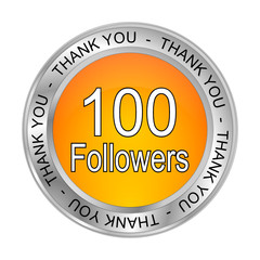 100 Followers Thank you - 3D illustration