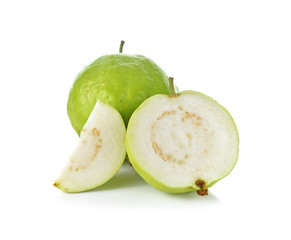 Guava fruit isolated on the white background.