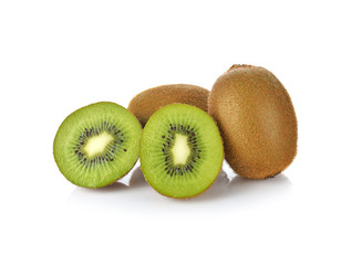 Kiwi fruit isolated on white background.