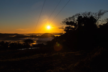 Early morning in the Jaguari River Valley, Jaguari City, RS, Brazil  05