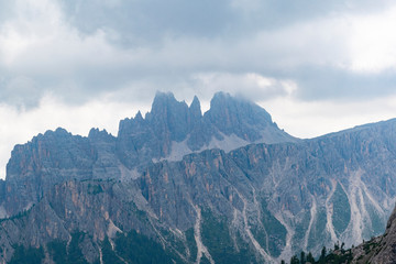 clouds on the Dolomites six