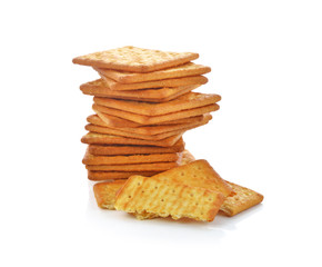 Cracker isolated on white