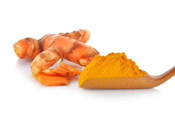 turmeric isolated on white background
