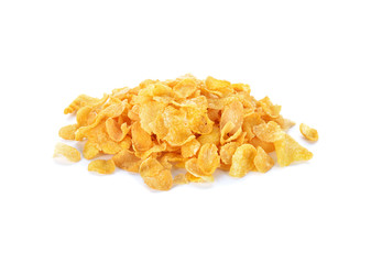 corn flakes isolated on white background.
