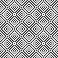 Abstract rhombuses seamless pattern. Vector monochrome background.