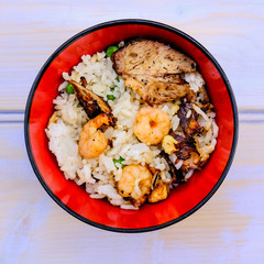 Chinese Style Egg Fried Rice With Pork