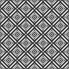 Abstract rhombuses seamless pattern. Vector monochrome background.