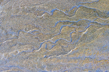 The texture of sand and water.