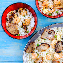 Chinese Style Egg Fried Rice With Pork