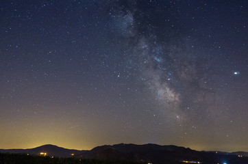Via Lattea con cielo stellato