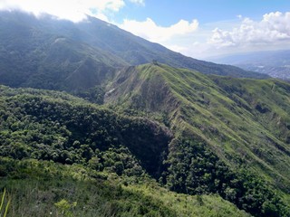 Mountain landscape seen from Avila in Caracas Venezuela