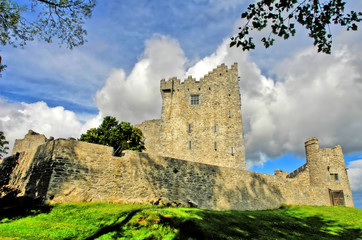 Fototapeta na wymiar Ross Castle - a 15th-century tower house on the edge of Lough Leane, in Killarney 