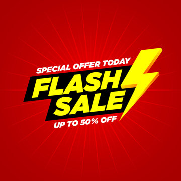 Flash  Sale banner vector Text  and Background