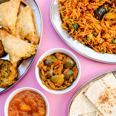 Indian Style Vegetable Biryani Meal
