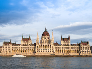 Fototapeta premium The Hungarian Parliament Building, also known as the Parliament of Budapest after its location, is the seat of the National Assembly of Hungary, a notable landmark of Hungary