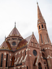 Budapest, Hungary - Mar 9th 2019: Szilágyi Dezső Square Reformed Church is a Protestant church in Budapest. It was built by Samu Pecz from 1894 to 1896.