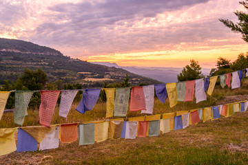 Buddhist temple Dag Shang Kagyu in Panillo huesca Aragón Spain