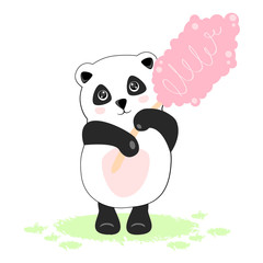 cotton candy panda