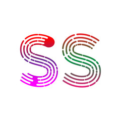 S Letter Art Brush Lettering Design template