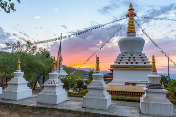 Buddhist temple Dag Shang Kagyu in Panillo huesca Aragón Spain