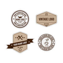 Vintage Badge Labels Sticker vector image