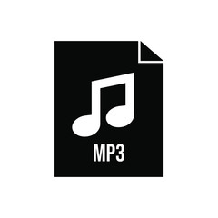 mp3 file icon. Logo element illustration. mp3 file design. colored collection. mp3 file concept. Can be used in web and mobile