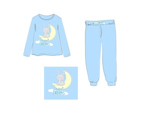 children's pajamas, fashion baby clothing. Print design