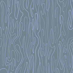 Wavy line pattern. Blue vertical wavy lines with a vertical direction on gray background