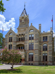 Obraz premium Town Square and Historic Fayette County Courthouse built in 1890. La Grange City in Fayette County in Southeastern Texas, United States