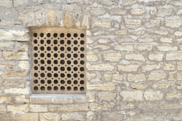Air duct window with decorative grille
