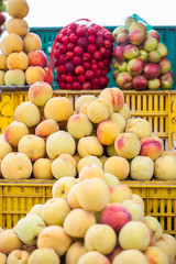 Traditional sale of fruits on the roads of the department of Boyacá in Colombia