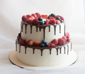 wedding cake with berries