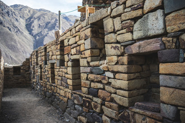 Ollantaytambo, stone incas construction in the Sacred Valley, Cuzco. Peru. 